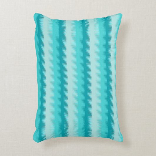 薄い歯型ブルーティール（緑がかった色）アクアピロー アクセントクッション (正面(垂直))