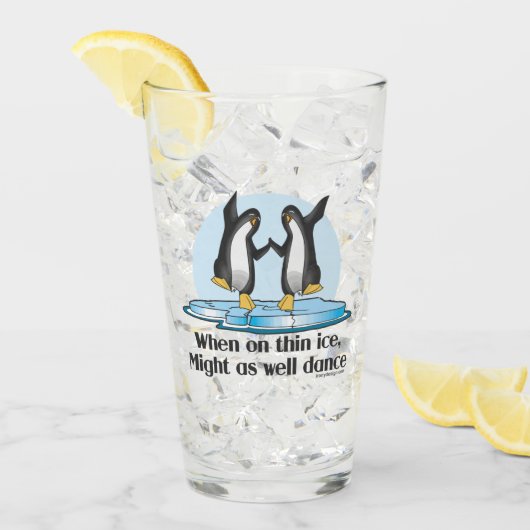 薄い氷のペンギンで時 タンブラーグラス (アイス正面)