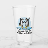 薄い氷のペンギンで時 タンブラーグラス (正面)