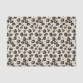 薄い汚れの背景にヒョウ柄 薄葉紙