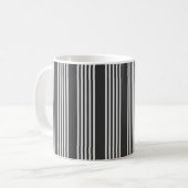 薄い灰色と木炭の五ストライプ色 コーヒーマグカップ (正面左)