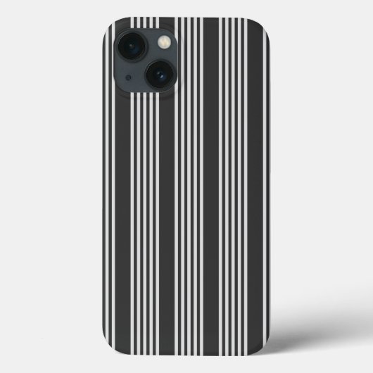 薄い灰色と木炭の五ストライプ色 Case-Mate iPhoneケース (裏面)