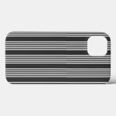 薄い灰色と木炭の五ストライプ色 Case-Mate iPhoneケース (裏面 (横))