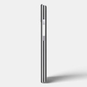 薄い灰色と木炭の五ストライプ色 Case-Mate iPhoneケース (裏面 / 左)