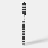 薄い灰色と木炭の五ストライプ色 iPhoneケース (右側面)