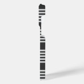 薄い灰色と木炭の五ストライプ色 iPhoneケース (左側面)