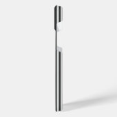 薄い灰色と木炭の五ストライプ色 iPhoneケース (左側面)