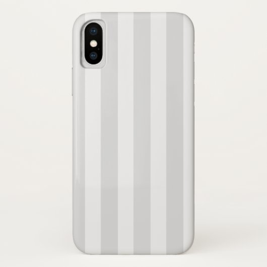 薄い灰色と白いキャンディストライプー Case-Mate iPhoneケース (裏面)
