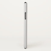 薄い灰色と白いキャンディストライプー Case-Mate iPhoneケース (裏面/右)