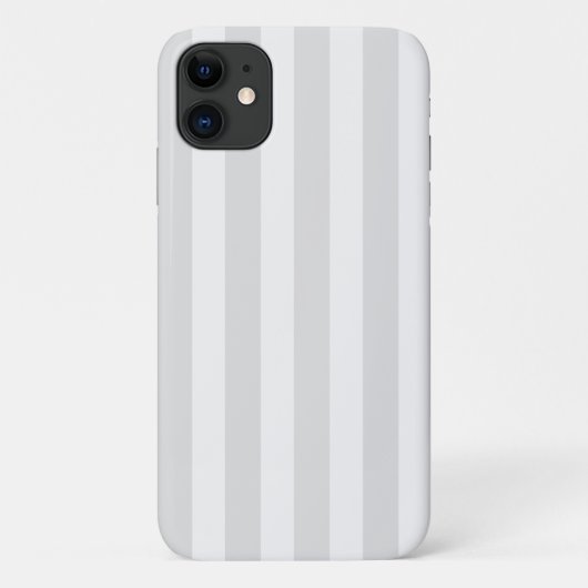 薄い灰色と白いキャンディストライプー Case-Mate iPhoneケース (裏面)