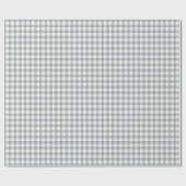 薄い灰色と白いギンガム ラッピングペーパー (フラット)