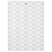 薄い灰色と白のダイヤモンドパターン クリップボード (裏面)