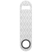 薄い灰色と白のダイヤモンドパターン スピード栓抜き (正面)
