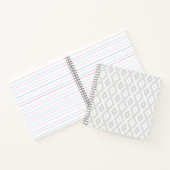 薄い灰色と白のダイヤモンドパターン ノートブック (内部)