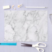 薄い灰色と白の大フェイク理石 薄葉紙 (クラフト)