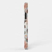 薄い灰色に灰色葉の花を付けたクリーム Case-Mate iPhoneケース (裏面/右)