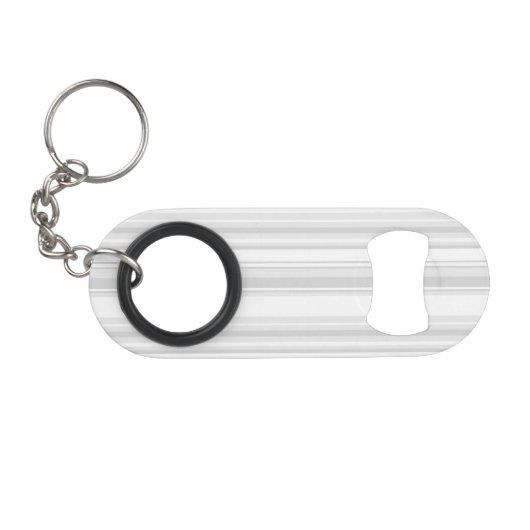 薄い灰色のストライプ キーホルダー栓抜き (正面(横))