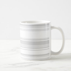 薄い灰色のストライプ コーヒーマグカップ