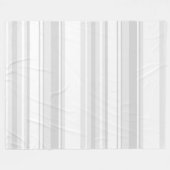 薄い灰色のストライプ フリースブランケット (正面(横))