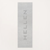 薄い灰色のフェイク革 ヨガマット (正面)