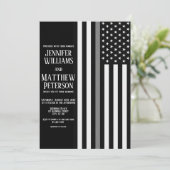 薄い灰色のライン矯正将校フラグ結婚の 招待状 (スタンド正面)