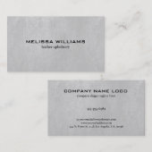 薄い灰色のレザーフェイクテクスチャ 名刺 (正面/裏面)