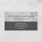 薄い灰色の大理石白い大理石構造モノグラム 名刺 (裏面)