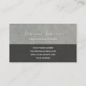 薄い灰色の大理石白い大理石構造モノグラム 名刺 (裏面)