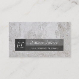 薄い灰色の大理石白い大理石構造モノグラム 名刺