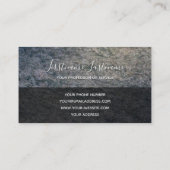 薄い灰色の大理石白い大理石構造モノグラム 名刺 (裏面)