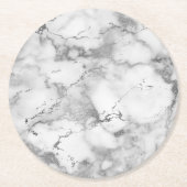 薄い灰色の大理石 ラウンドペーパーコースター (正面)