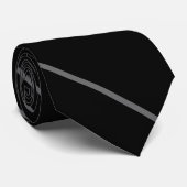 薄い灰色の対角線を持つ黒い背景 ネクタイ (ロール)