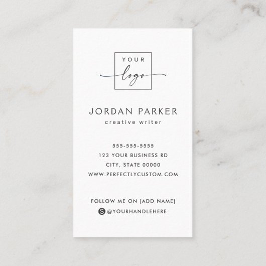 薄い灰色の木目カスタムのロゴ垂直 名刺 (裏面)