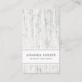 薄い灰色の木目カスタムのロゴ垂直 名刺 (正面)