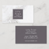 薄い灰色の水彩画の大理石の名刺 名刺 (正面/裏面)