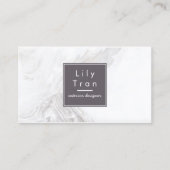薄い灰色の水彩画の大理石の名刺 名刺 (正面)