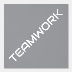 薄い灰色の白い対角TEAMWORK文字 壁紙