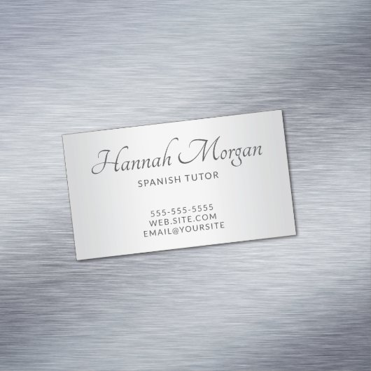 薄い灰色の白のスクグラデーションリエレガントプト マグネット名刺 (インサイチュ)