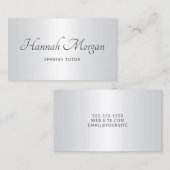 薄い灰色の白のスクグラデーションリエレガントプト 名刺 (正面/裏面)