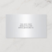 薄い灰色の白のスクグラデーションリエレガントプト 名刺 (裏面)
