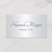 薄い灰色の白のスクグラデーションリエレガントプト 名刺 (正面)