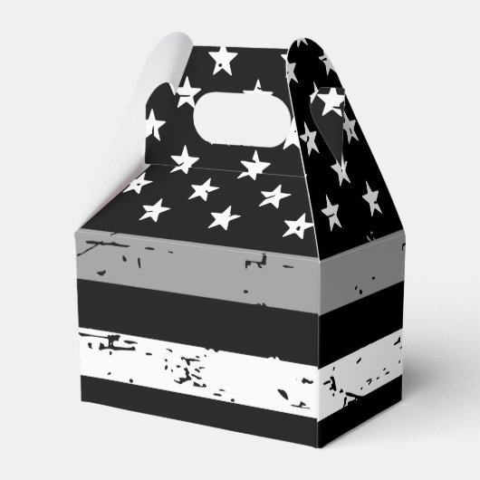 薄い灰色の線のフラグの修正オフィサーパーティー フェイバーボックス (裏面サイド)