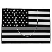 薄い灰色の線フラグ ラージペーパーバッグ (裏面)