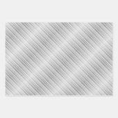薄い灰色の背景の透かし彫りの葉 ラッピングペーパーシート (正面3)