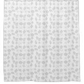 薄い灰色の貝殻 シャワーカーテン (正面)