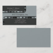 薄い灰色の銀製のタイルのボーダー 名刺 (正面/裏面)