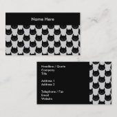 薄い灰色の黒猫パターン。 名刺 (正面/裏面)