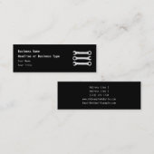 薄い灰色の3本のレンチ。 スキニー名刺 (正面/裏面)