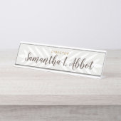 薄い灰色のDecco -カスタム デスクネームプレート (正面)