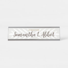 薄い灰色のDecco -カスタム デスクネームプレート